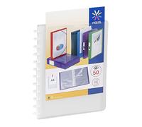 Viquel - Protège-documents à pochettes amovibles - Porte documents 50 vues personnalisable - Format A4 - Incolore