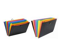 Viquel Rainbow Class - Trieur accordéon de bureau - Porte document 12 positions - Organisateur de bureau extensible - Pochette Format A4 & Trieur 8 positions Rainbow Class en polypropylène