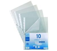 Viquel Sachet 10 Pochettes Perforées En Coin Pour Reliure Maxi-Géode Polypropylène