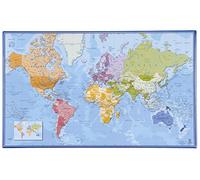 Viquel - Sous Main Bureau Carte du Monde en Anglais - Protection Bureau Mappemonde