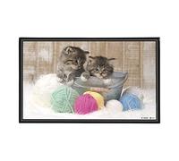 Viquel - Sous main de bureau décoratif chats - Protection de bureau enfant ou adulte chatons - 59,5x36,2cm - Noir