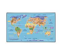 Viquel - Sous main de bureau éducatif sur la biodiversité dans le monde - Protection de bureau enfant - 59,5x36,2cm - Noir