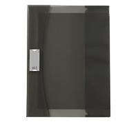 Viquel Strong Cover - Protège cahier 17x22 transparent en plastique gris - Qualité supérieure - Dos renforcé - Avec rabats marque-pages