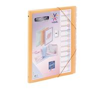 Viquel - Trieur 12 compartiments A4 personnalisable Propysoft - Fermeture élastique - Pêche