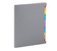 Viquel - Trieur A4 12 Compartiments Rainbow Touch 25 x 31 x 2 cm Gris