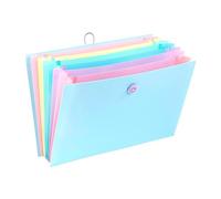 Viquel - Trieur extensible A4 8 compartiments - Organisateur documents bureau & maison - Classeur accordéon pastel résistant - Bleu