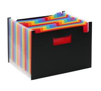 Viquel Trieur SeatCase extensible Rainbow Class en polypropylène - 24 compartiments A4 extensibles - Multicolores