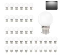 VIRANSHEN Lot de 40 Ampoules LED Blanc Froid B22 Baïonnette, 3W Équivalent 30W, 240LM, B22 LED Économie d'Énergie pour Maison Terrasse Extérieure Guirlande Noël Fête Décoration d'ambiance