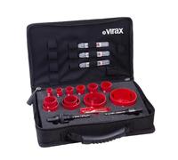 Kit complet Coffret 12 scies cloches Diam 16-19-22-25-29-32-35-38-44-51-64-76 mm Virax