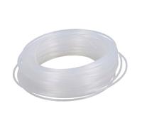 VIRELLO Fil de débroussailleuse 2 mm pour débroussailleuse et débroussailleuse - Nylon blanc haute résistance - Rouleau de 100 m pour bordure de pelouse et coupe d'herbe