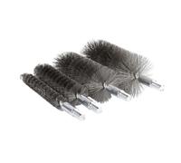 VIRELLO Kit de brosse de cheminée en fil d'acier avec poils de 0,3 mm pour l'entretien des tuyaux de four et de poêle, plusieurs tailles disponibles