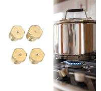VIRELLO Lot de 4 buses de conversion GPL pour cuisinière à gaz, injecteur de propane en laiton M6 x 0,75, 8 mm de hauteur, 7 mm de diamètre, compatible avec les tables de cuisson au gaz naturel butane