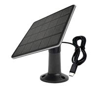 VIRELLO Panneau solaire 5 W pour caméras de sécurité, étanchéité IP67 avec port USB-C, compatible avec Ring Eufy Reolink, support réglable pour alimentation extérieure