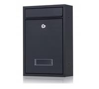 Virone Bali Boîte aux Lettres avec Plaque pour Nome en Acier Galvanisé avec Clé (Anthracite)