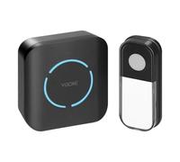 Virone FUDU DC Sonnette sans Fil 5 Niveaux de Volume 0-88 DB Portée jusqu'à 180 m 36 Mélodies au Choix Résistance aux Intempéries IP44 (Alimentation par Pile)