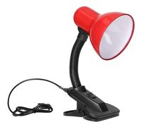 Virone LATSA 10W Lampe de Lecture Lit E27 Avec Clip et Interrupteur Acier + Plastique Flexible Longueur du câble ~ 90 cm (rouge)
