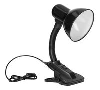 Virone LATSA 10W Lampe de Lecture Lit E27 Avec Clip et Interrupteur Acier + Plastique Flexible Longueur du câble ~ 90 cm (le noir)