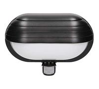 Virone MUSAM E27 Luminaire Exterieur avec Detecteur Mouvement Exterieur et Ecran 180° 1x 60W IP44, Applique Exterieur Murale (noir)