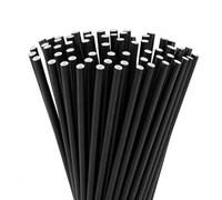 Virsus 250 Pailles en papier 20/7 Biodégradables compostables couleur Noir, Paille pour Cocktails, Boissons Froides et Chaudes Eco Friendly