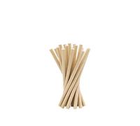 Virsus 500 Pailles en papier 15/6 Biodégradables compostables couleur Havane, Paille sans peintures pour Cocktails, Bibes froides et chaudes Eco Friendly