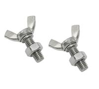 Vis à ailettes, Ensemble de 2 vis papillon en acier inoxydable - Vis à main avec écrous et rondelles for une installation facile(M8*50mm)
