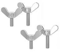 Vis à ailettes, Ensemble de 4 vis et écrous papillon en acier inoxydable - Fixations à main durables for le soudage l'assemblage(M5*90mm)