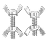 Vis à ailettes, Lot de 2 vis à oreilles papillon en acier inoxydable - Vis double tête for la fixation d'outils et machines bricolage(M12*60mm)