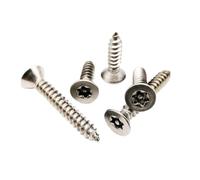 Vis à bois autotaraudeuse à six lobes Torx fraisée plate en acier inoxydable 304, M2, M2.3, M2.6, M3, M4 et M5.