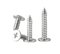 Vis à bois autotaraudeuse en acier inoxydable A2 304, tête plate ultra-mince cruciforme M2 M2.6 M3 M3.5 M4 M5 M6(25mm,(50pcs) M3.5)