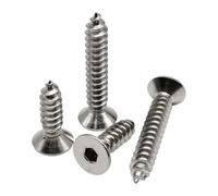 Vis à bois autotaraudeuses en acier inoxydable 304 | Tête fraisée à douille hexagonale M2-M6 4-16mm: menuiserie bricolage décoration intérieure de toiture(12mm,50pcs M2)