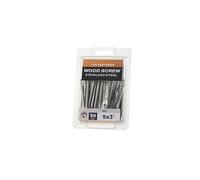 Vis à bois autotaraudeuses en acier inoxydable 316 #9x3, avec entraînement en étoile Torx T25, pointe fendue de type 17, 1 embout gratuit inclus (naturel, 50) YYL FASTENER