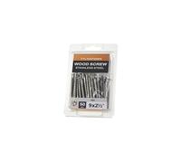 Vis à bois en acier inoxydable 316 #9 x 2-1/2, vis à bois autotaraudeuses avec entraînement en étoile Torx T25, type 17, 1 embout gratuit inclus (naturel, 50), par YYL FASTENER