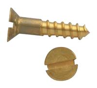 Vis à bois tête fraisée fendue laiton DIN 97 4X35 boîte de 200 GFD 102068