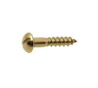 GFD Vis à bois 104096 tête ronde fendue laiton DIN 96 5x50 mm boîte de 100