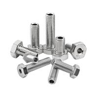 Vis à boulon, 5/10 pièces M4 M5 M6 M8 M10 M12 M14 M16 M20 vis creuse en acier inoxydable 304 spécial hexagonal extérieur masque machine filetage travers des trou (10 M12x70x6.2)(5Pcs M6x20x3.2)