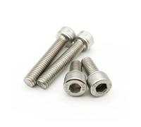 Vis à boulon ， 50pcs M1.4 .6 M2 .5 M3 M4 M5 304 A2-70 en acier inoxydable noir de qualité 12.9 vis tête hexagonale six pans creux (acier classe ., 6MM_M1.4)(304 stainless steel,5MM-M2.5)