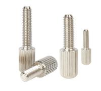 Vis à main moletée ronde petite tête en cuivre nickelé, boulons pouce M3 M4 M5 10-20 pièces 6-20mm, laiton de qualité 4.8(M3x12 (20 pieces))