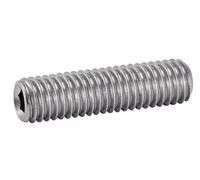 Vis à métaux sans-tête hexagonale creuse bout plat inox A2 DIN 913 4X25 boîte de 100 - ACTON - 622044X25