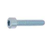 Vis à métaux tête cylindrique hexagonale creuse acier zinguée blanc classe 8.8 DIN 912 3X6 boîte de 200 CHC3X6ZING