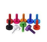 Vis à molette moletées, 1/2/5/10 Pièces M5 Aluminium Serrer À La Main Vis Pouce Boulon Tête Cylindrique Plate Longueur 15-25mm(Orange,25 MM-M5 (1 PCS))