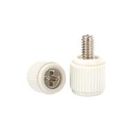 Vis à molette moletées, Vis À Main En Plastique M3 M4, 1 100 Pièces, Tête Rainure Transversale, Boulon Pouce(WHITE,10PCS-4X6MM)