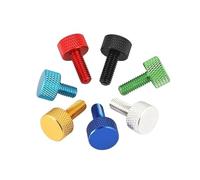 Vis à molette moletées, Vis Moletée En Aluminium M3 M4, Serrage À La Main, Longueur Filetée Du Pouce 6-12mm, 10 Pièces/lot(Silver,M4 x 6)