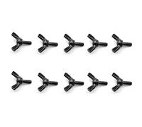 Vis à oreilles en acier noir, boulon papillon avec main à griffe DIN316 M4-M8 6-60mm 2-10 pièces(M5 10pcs,50mm)