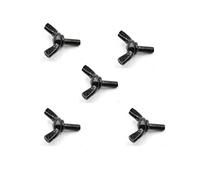 Vis à oreilles en acier noir, boulon papillon avec main à griffe DIN316 M4-M8 6-60mm 2-10 pièces(M6 5pcs,40mm)