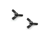 Vis à oreilles en acier noir, boulon papillon avec main à griffe DIN316 M4-M8 6-60mm 2-10 pièces(M8 2pcs,45mm)