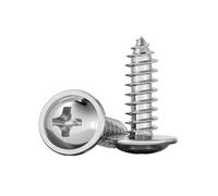 Vis à plaques de plâtre en acier inoxydable PWA 304 avec patin, tête ronde, autotaraudeuse(30mm,M6 (10Pcs))