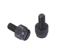 Vis à pouce en Nylon noir M3 M4 M5 M6 M8, 10 pièces, PA66, tête moletée en plastique, vis torsadée à la main(M5x16 (10pcs))
