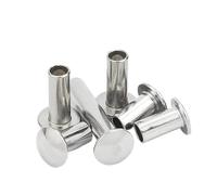 Vis à rivets rondes et plates en acier inoxydable 304, M4 M4.5 M5 M6 M8 M10, tête de botte, demi-creuse, for matériel d'artisanat/réparation(55mm,M8-5Pcs)