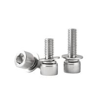Vis à tête cylindrique à six pans creux en acier inoxydable 304 M2 M2.5 M3 M4 M5 M6 M8 M10 M12 Rondelle Joint à ressort Boulon d'assemblage