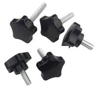 Vis à tête fendue, vis à main, vis à étoile, avec poignée en plastique, M8×12mm, 5 pièces